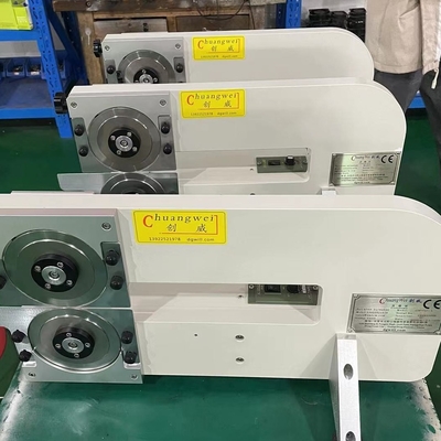 PCB Ayırıcı Mahine Motorlu V-Groove PCB Depaneler Dairesel Kılıflarla