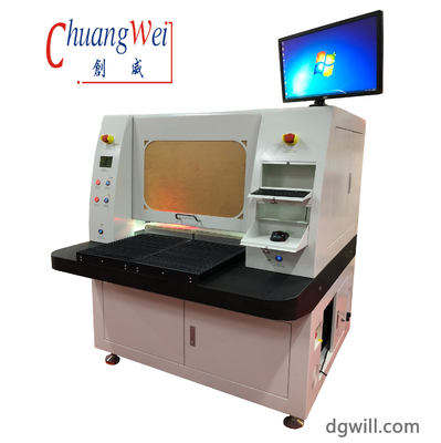 15W Lazer PCB Depaneling Makinesi Çift Masa Katı Durumlu UV Lazer Makinesi Offline