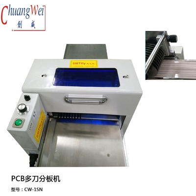 LED Şerit MCPCB 400 mm / s PCB Depaneling Makine 9 Çift Kılıç Kesme