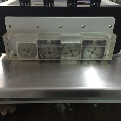 PCB Depanelizer özelleştirilebilir dairesel bıçaklar ve paslanmaz çelik platformu