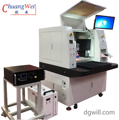 335mm Boyutlu Çift Çalışma Masalarını Kesmek İçin Yüksek Hassasiyetli Lazer PCB Depaneling Makinesi