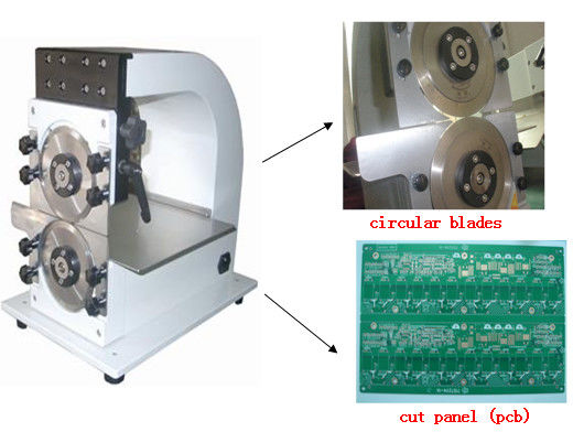 İki CAB Daire Bıçaklı 200mm / S Mini Kesme Kesme PCB Depanelizer